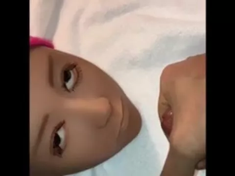 sexdoll slow motion facial